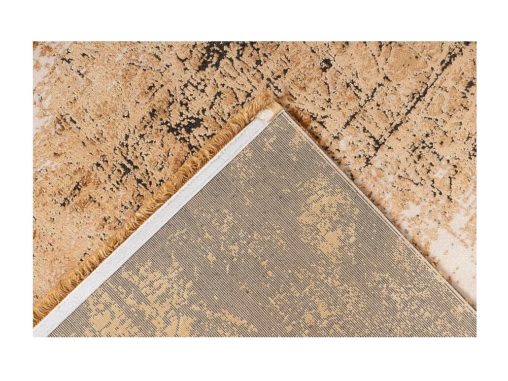 Tapete 150x80cm, design E409E na cor dourada - Conforto e elegância para o seu interior.