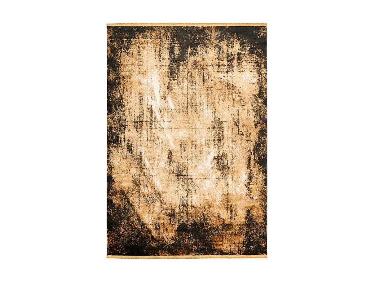 Alfombra 150x80cm, diseño E409E en color dorado - Confort y elegancia para su interior