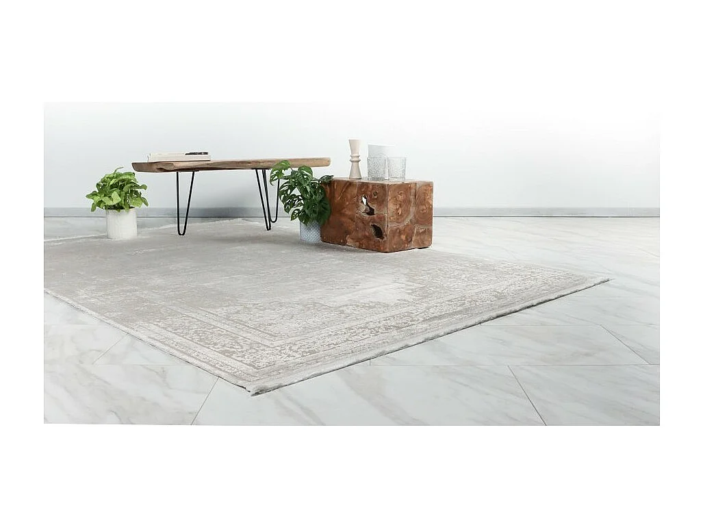 Tapis Pierre Cardin 330x240cm, design E209E coloris crème - Confort et élégance pour votre intérieur