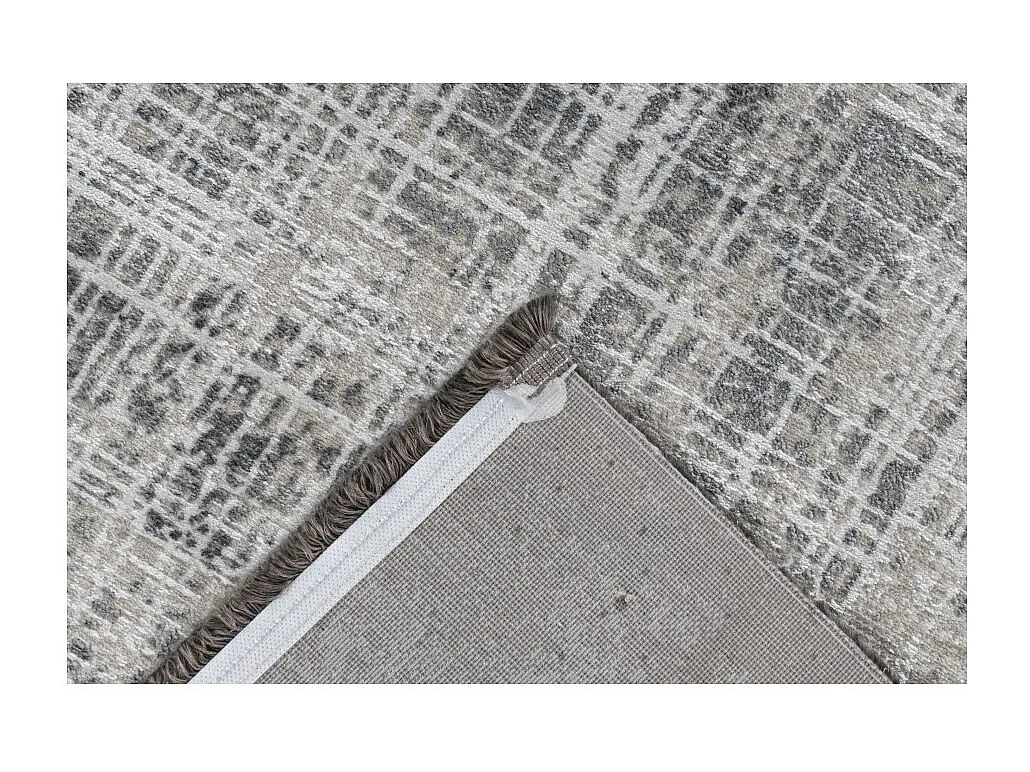 Alfombra 150x80cm, diseño E109E color plata - Confort y elegancia para su interior.