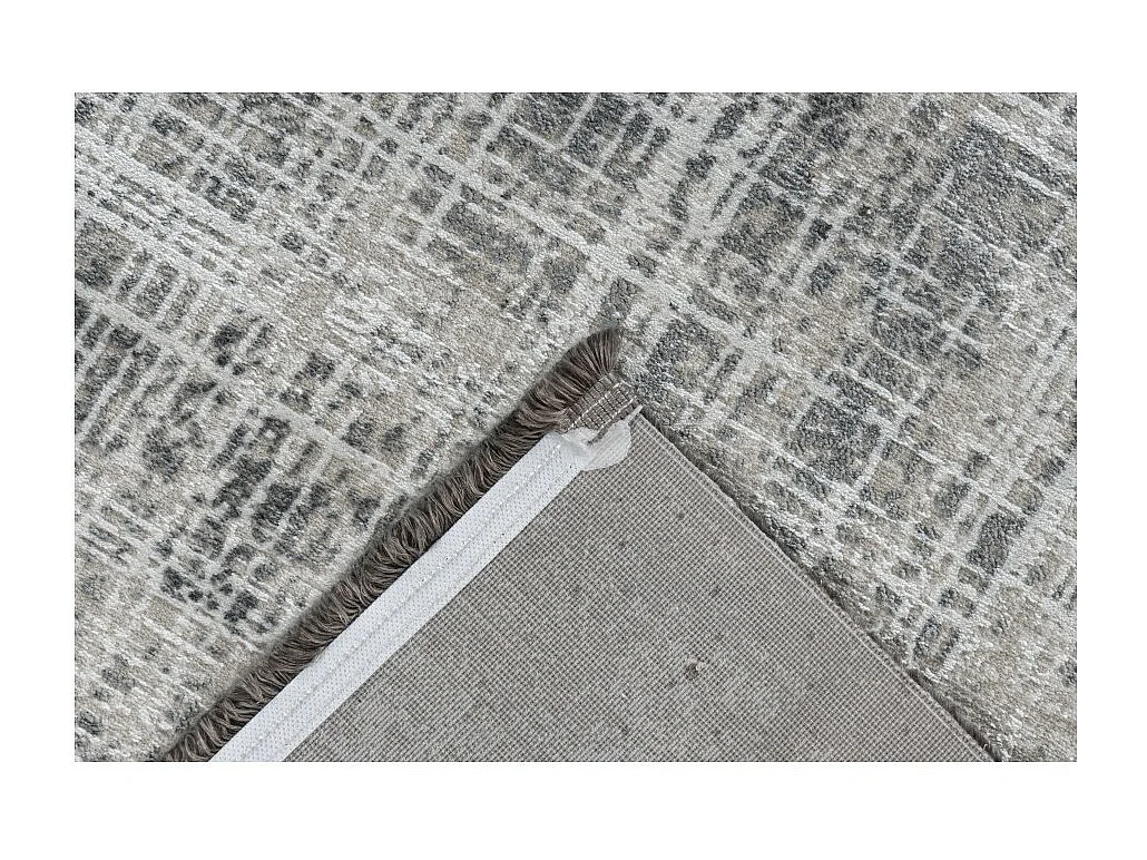 Tapis Pierre Cardin 170x120cm, design E109E coloris argent - Confort et élégance pour votre intérieur