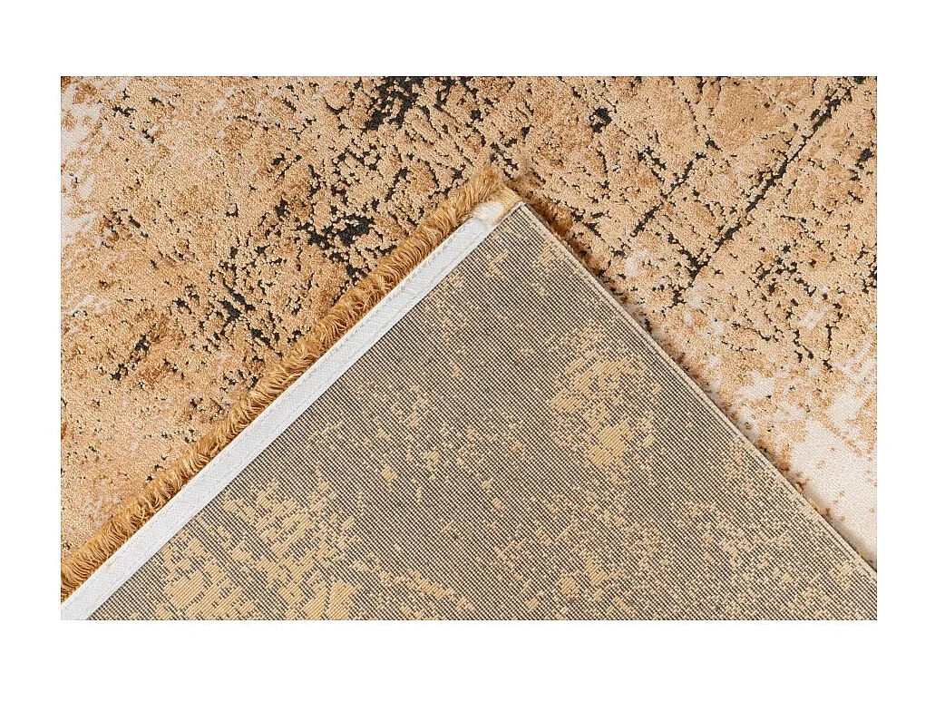 Teppich 170x120cm, Design E409E in Goldfarbe - Komfort und Eleganz für Ihr Interieur