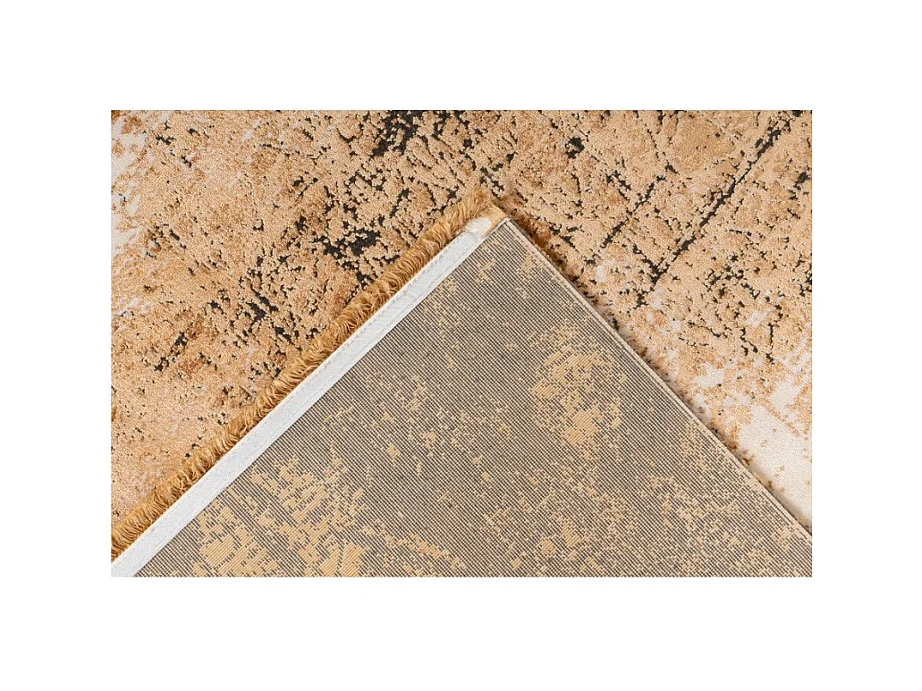 Tappeto 170x120cm, design E409E colore dorato - Comfort ed eleganza per il tuo interno.