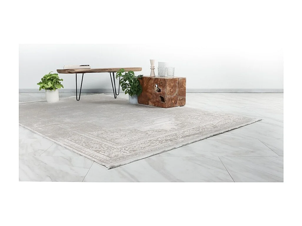 Tapis Pierre Cardin 170x120cm, design E209E coloris crème - Confort et élégance pour votre intérieur
