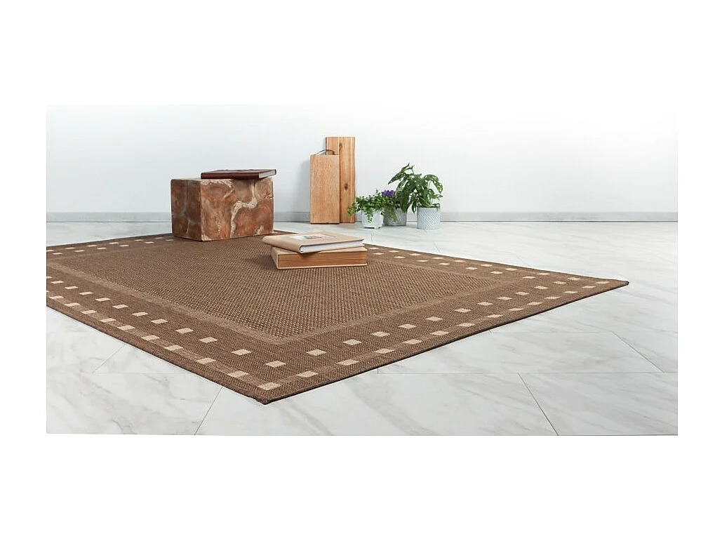 Teppich 230x160cm, Design F025A, Farbe Kaffee - Komfort und Eleganz für Ihr Interieur