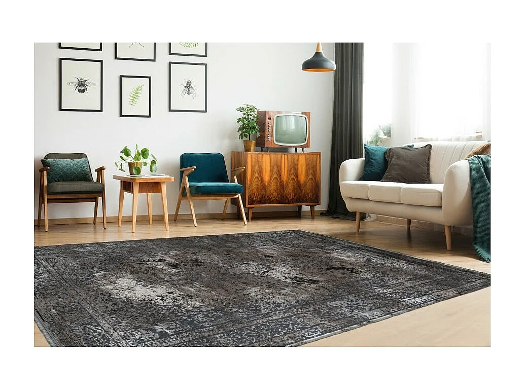 Tapijt 290x200cm, design E209E in zilverkleur - Comfort en elegantie voor uw interieur