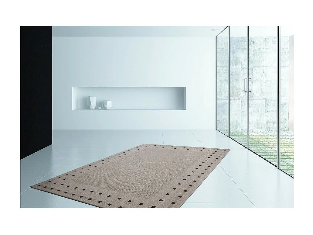 Tapis 110x60cm, design F025A coloris argent - Confort et élégance pour votre intérieur