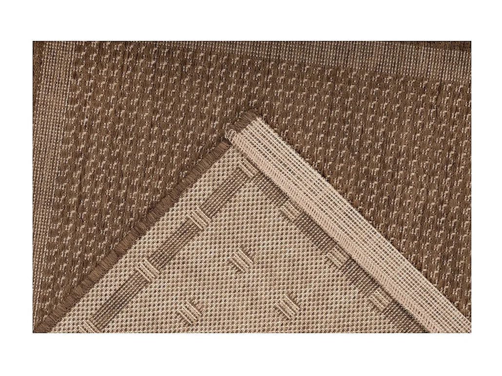 Tapis 110x60cm, design F025A coloris café - Confort et élégance pour votre intérieur