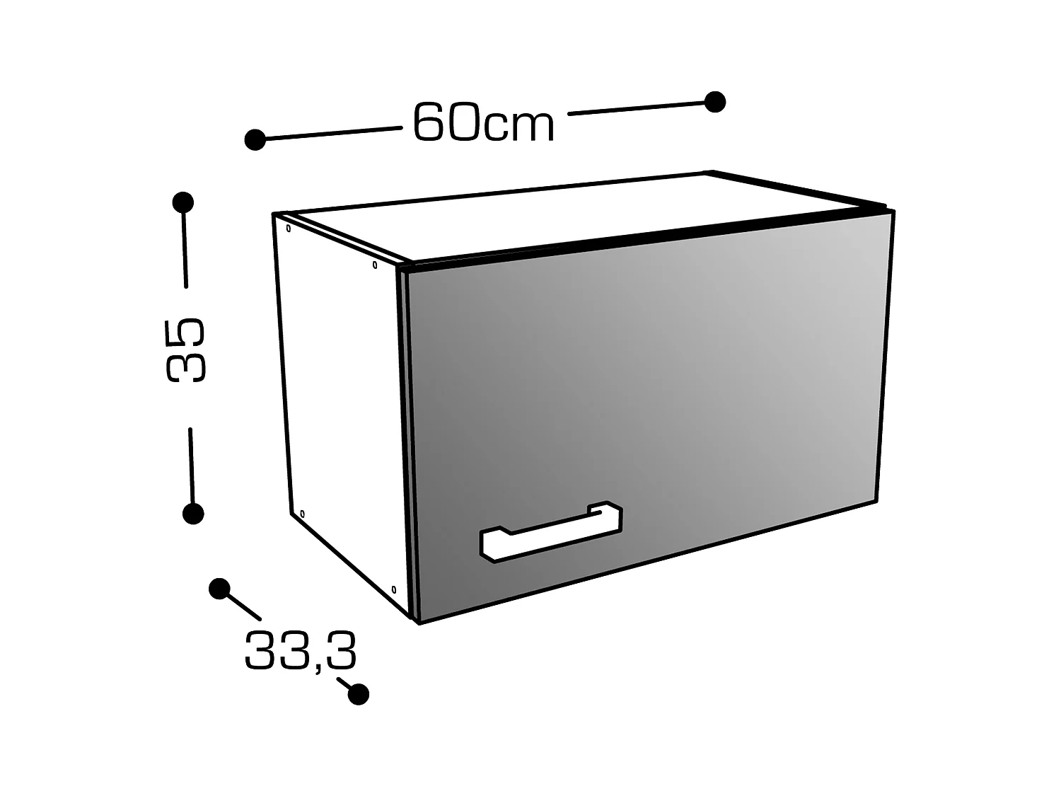 Cozinha completa com plano de trabalho 300 cm natural e preto - TRATTORIA