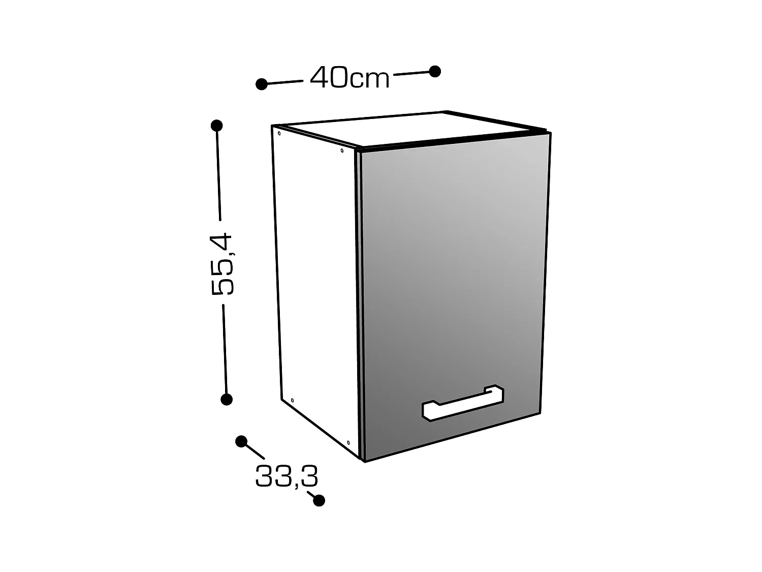 Cozinha completa com plano de trabalho 300 cm natural e preto - TRATTORIA