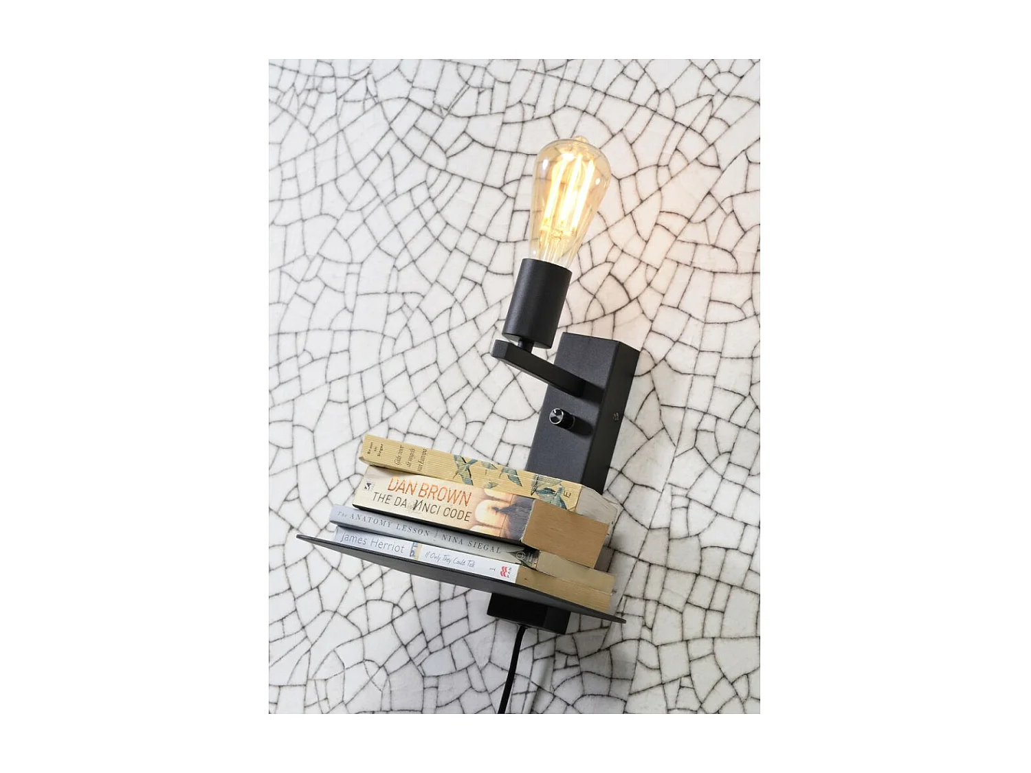 Aplique de metal negro sin pantalla con lector