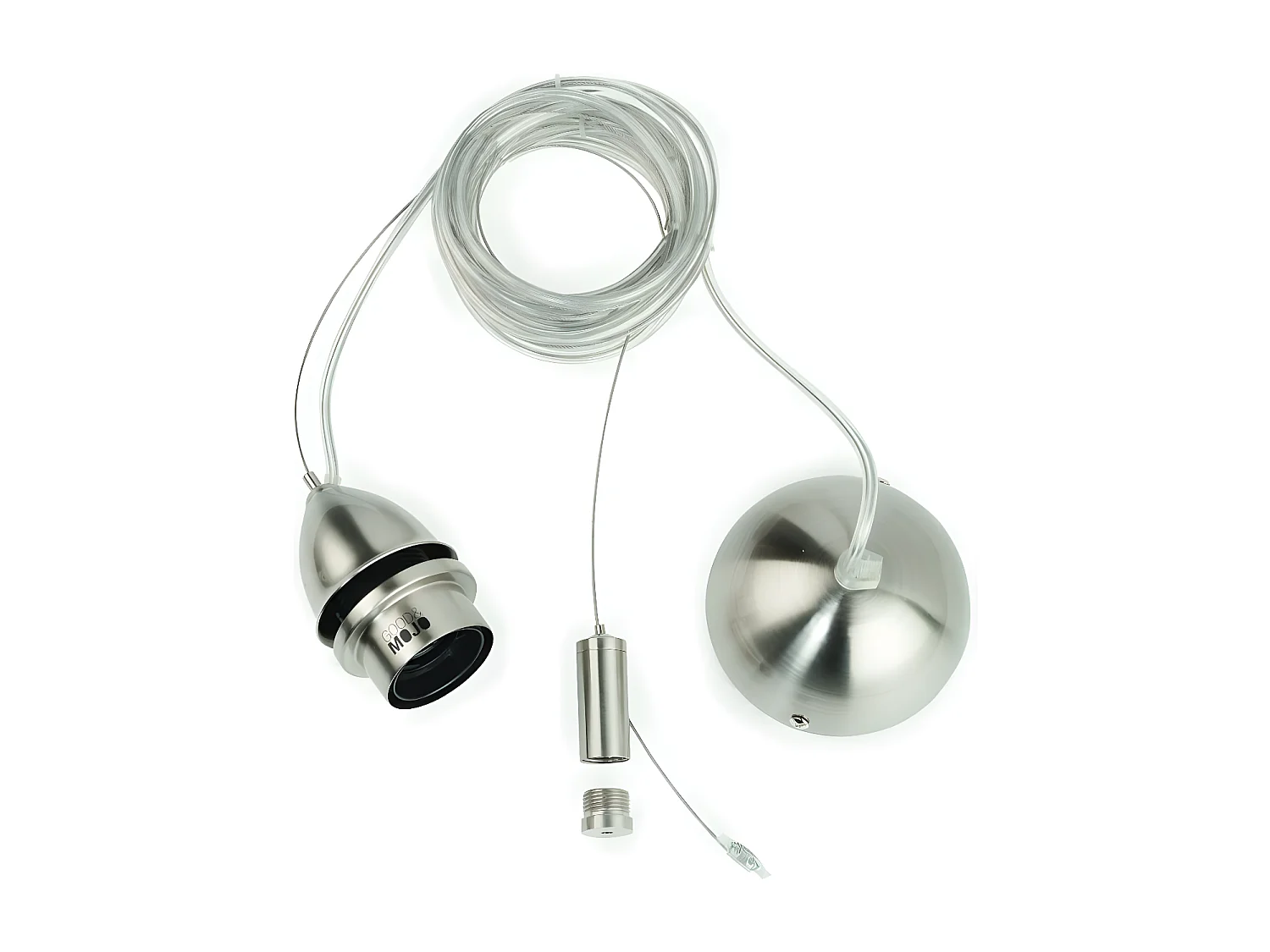 Suspension cloche en bambou blanc intérieur bois