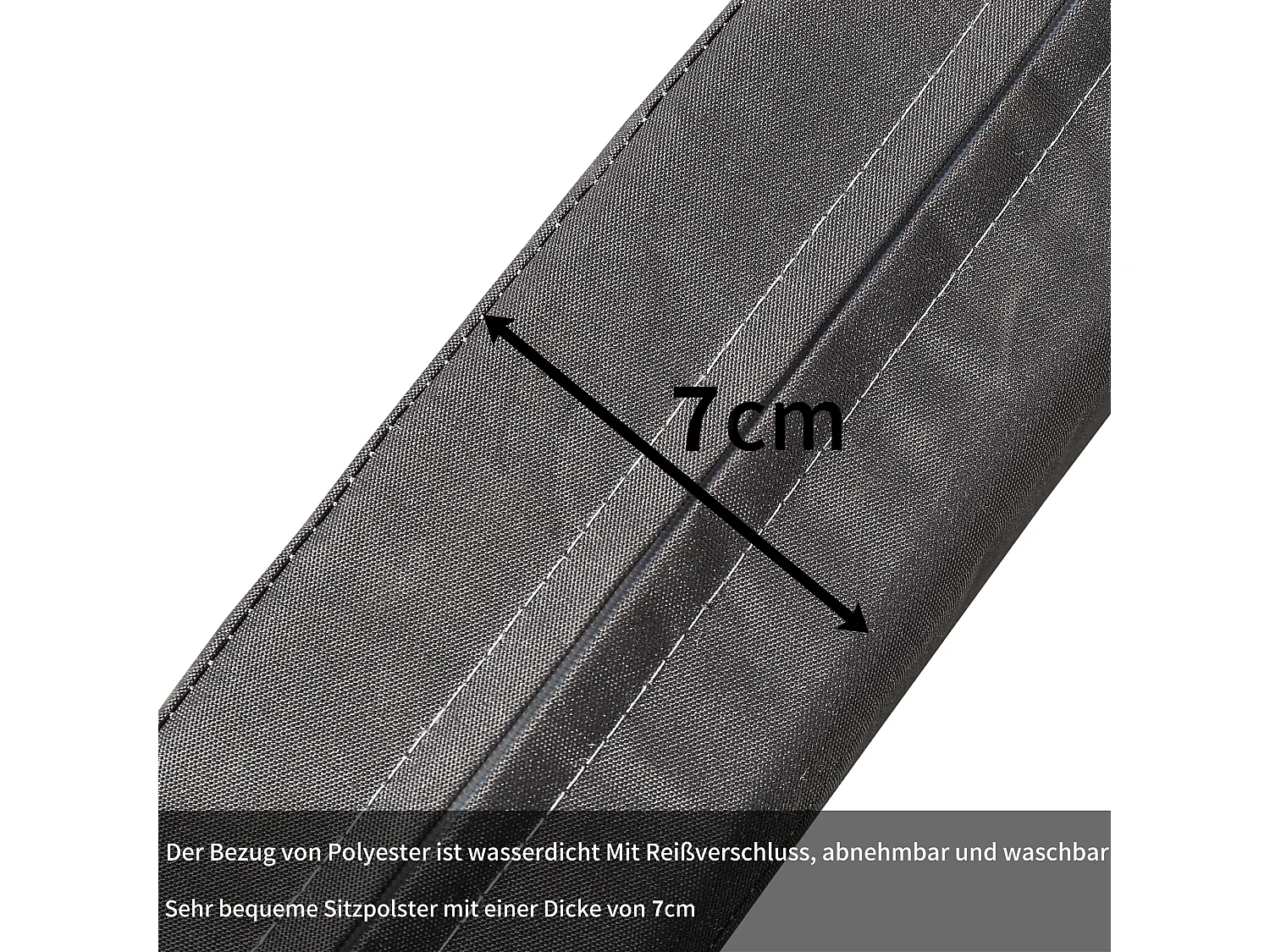 Modulair PE rotan tuinmeubel - geschikt voor 4 tot 5 personen - kunststof planken salontafel - Grijs