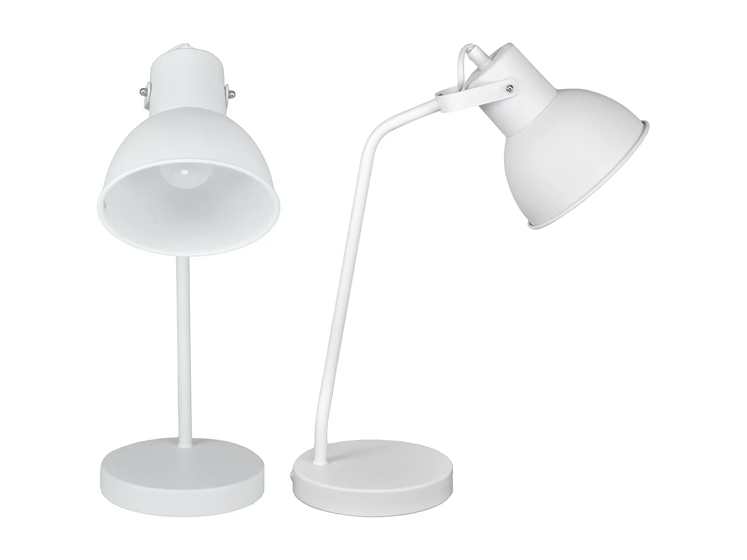 Lampada da tavolo in metallo Bianco, Abat jour mod. Manhattan