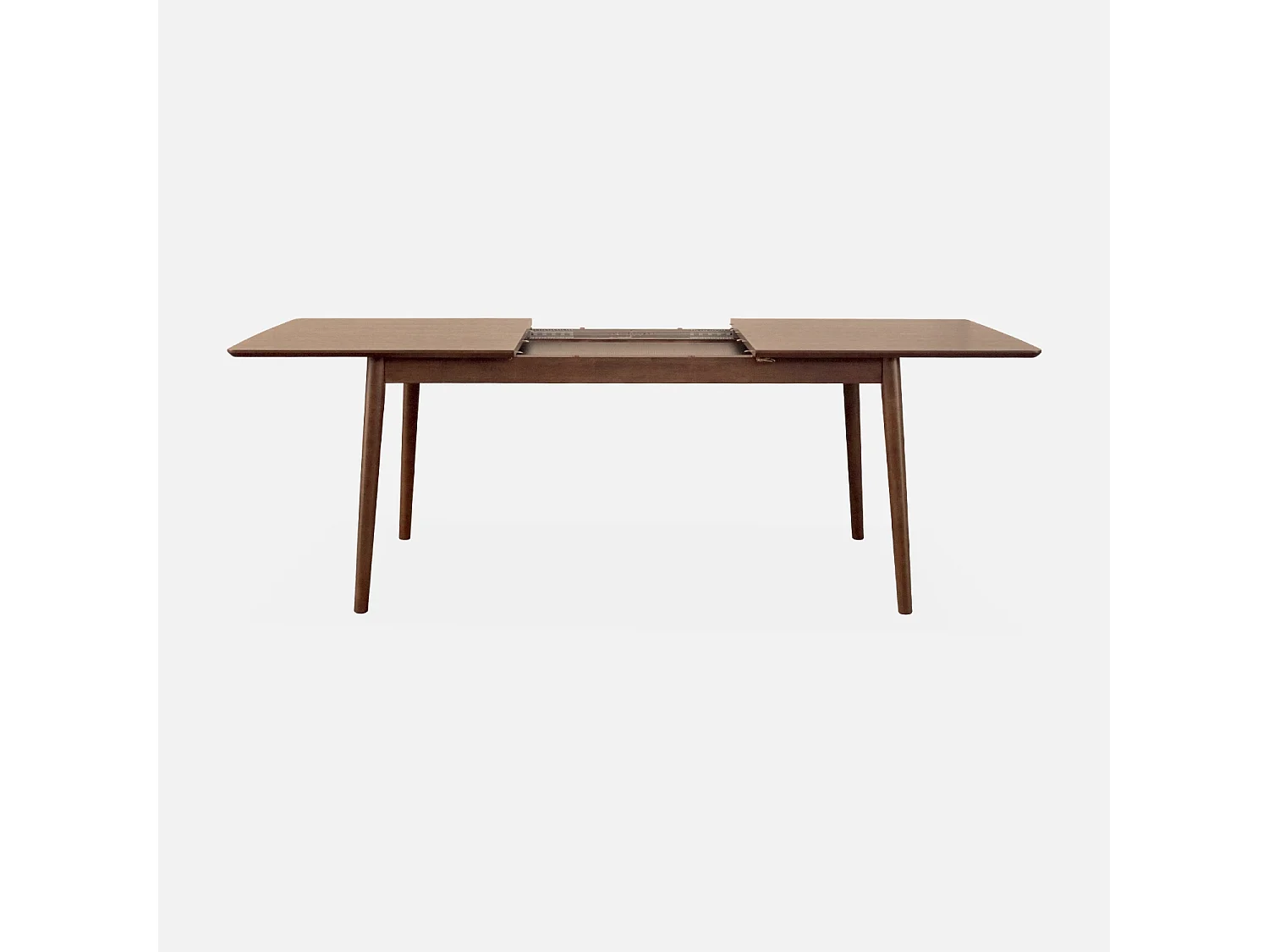 Tavolo da pranzo rettangolare allungabile, 6-8 posti, marrone
