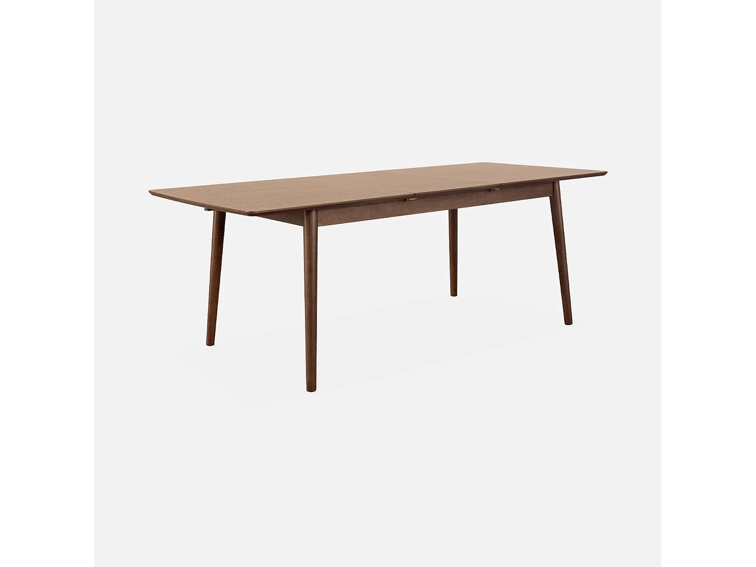 Mesa de comedor rectangular extensible de 6-8 plazas nogal