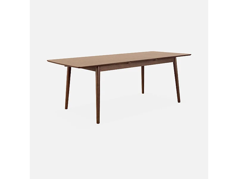 Tavolo da pranzo rettangolare allungabile, 6-8 posti, marrone