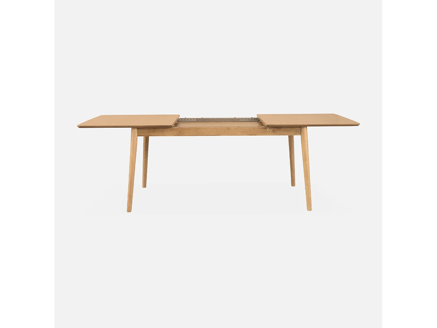 Mesa de comedor rectangular extensible de 6-8 plazas natural