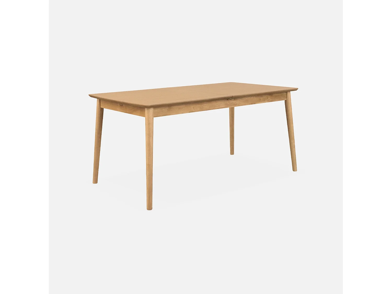 Mesa de comedor rectangular extensible de 6-8 plazas natural