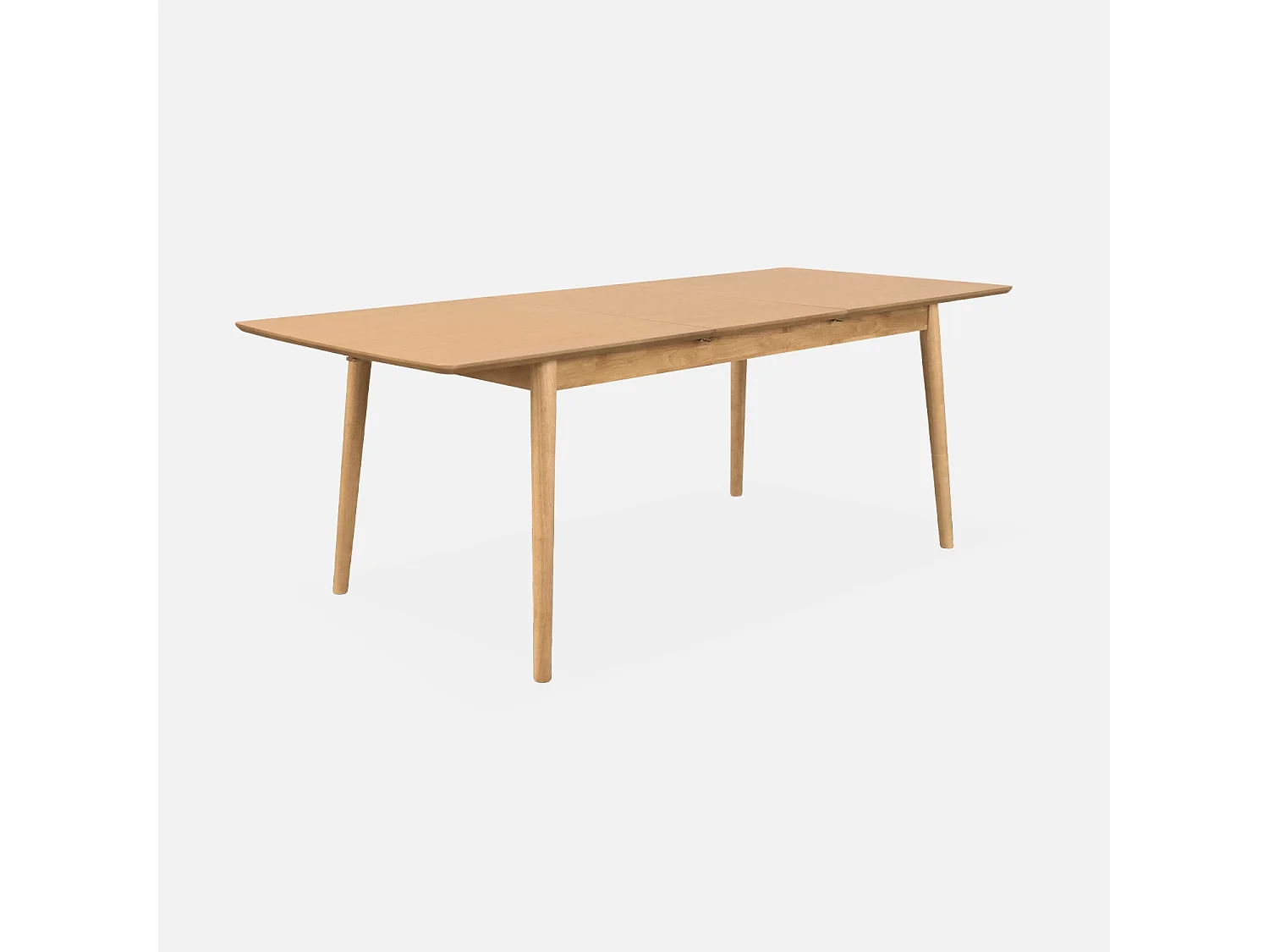 Mesa de comedor rectangular extensible de 6-8 plazas natural