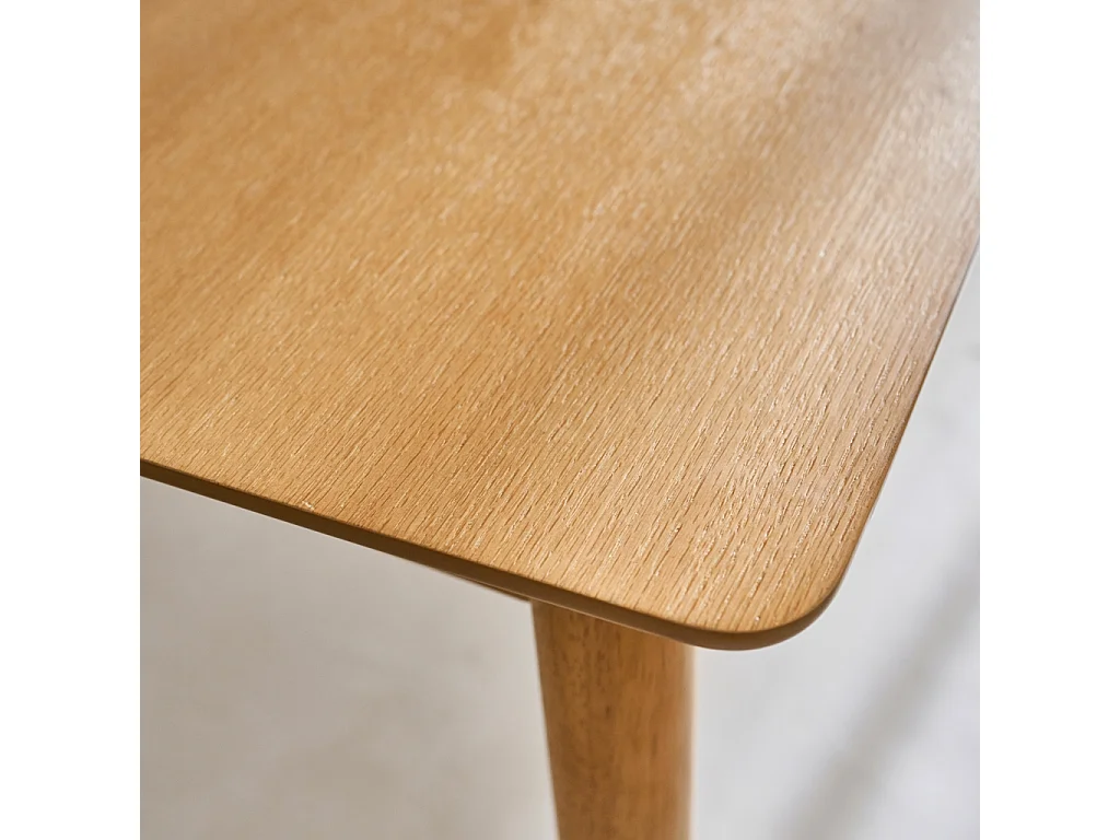 Mesa de comedor rectangular extensible de 6-8 plazas natural