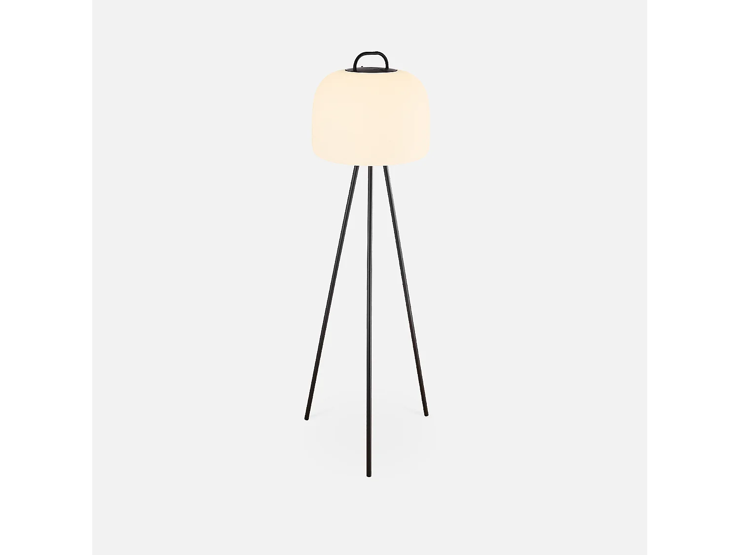 Lampe extérieure LED 3 en 1 – TRIPADA XL– Lampe extérieure en plastique. Ø36cm rechargeable. à suspendre. avec trépied 1m et corde