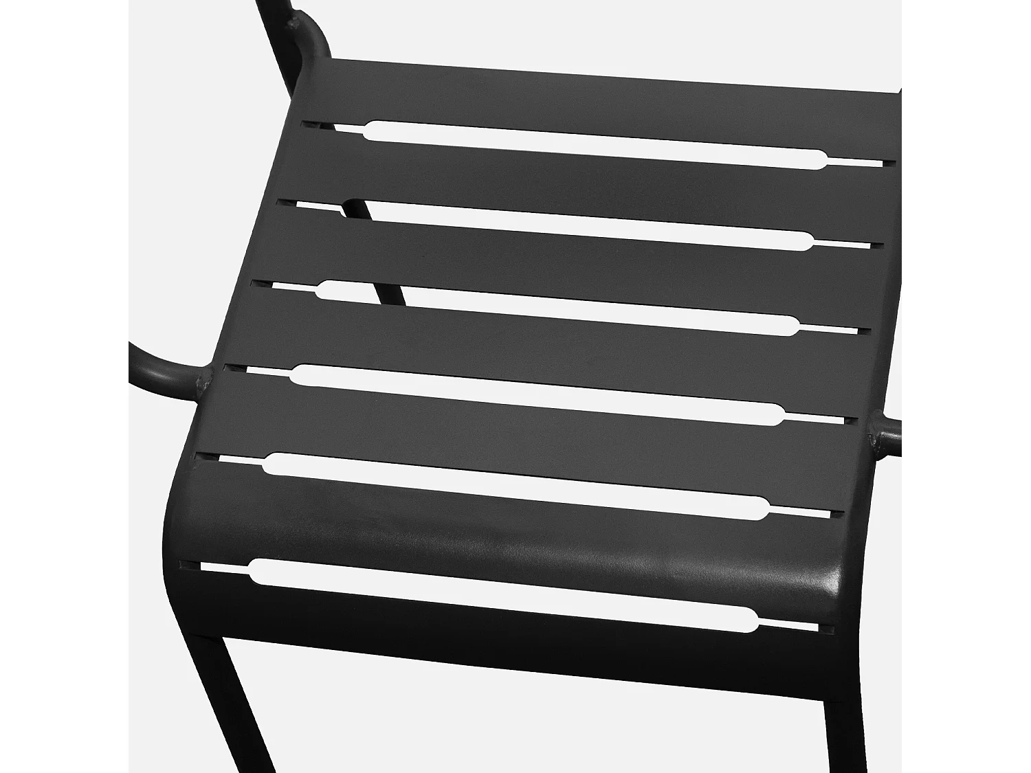 Sillón de jardín en acero, set de 2 antracita