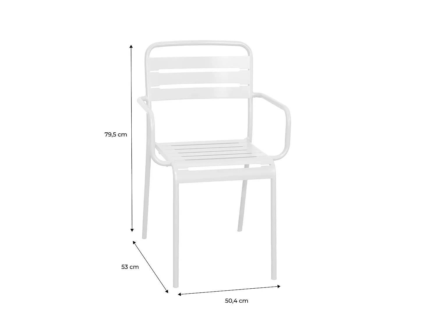 Lot de 2 fauteuils de jardin acier. 2 places. terracotta. Amelia. L50.4 X P53 X H79.5cm