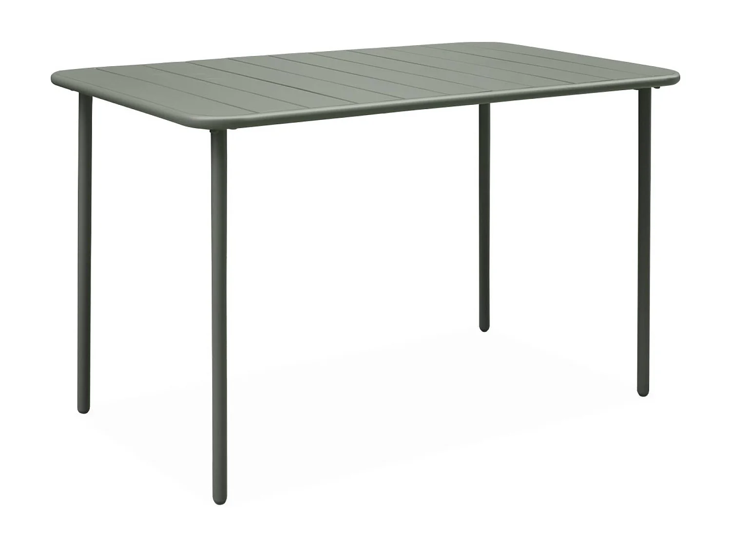 Set tavolo da giardino bistrot in metallo con 4 sedie, verde kaki