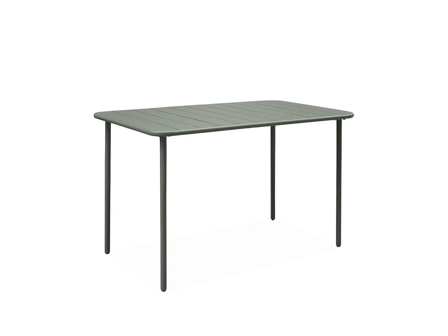 Set tavolo da giardino bistrot in metallo con 4 sedie, 120cm, verde