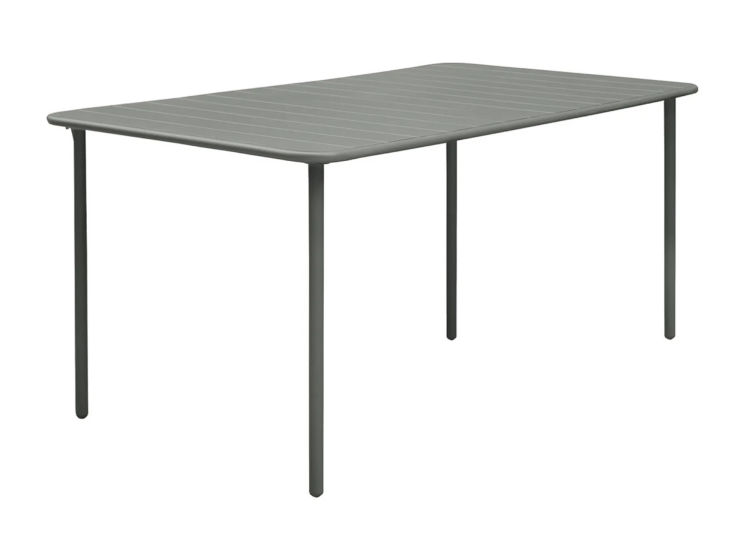 Set mesa de jardín de metal con 6 sillas verde kaki