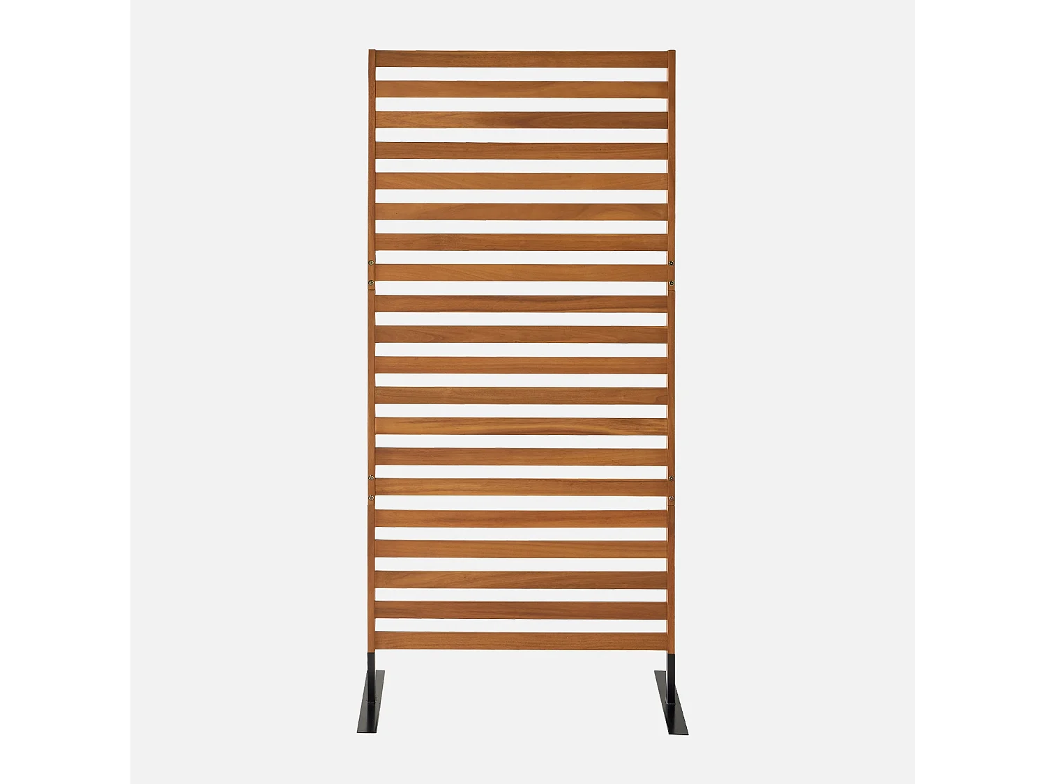 Paravento pieghevole in legno, 80x170x40cm, marrone naturale