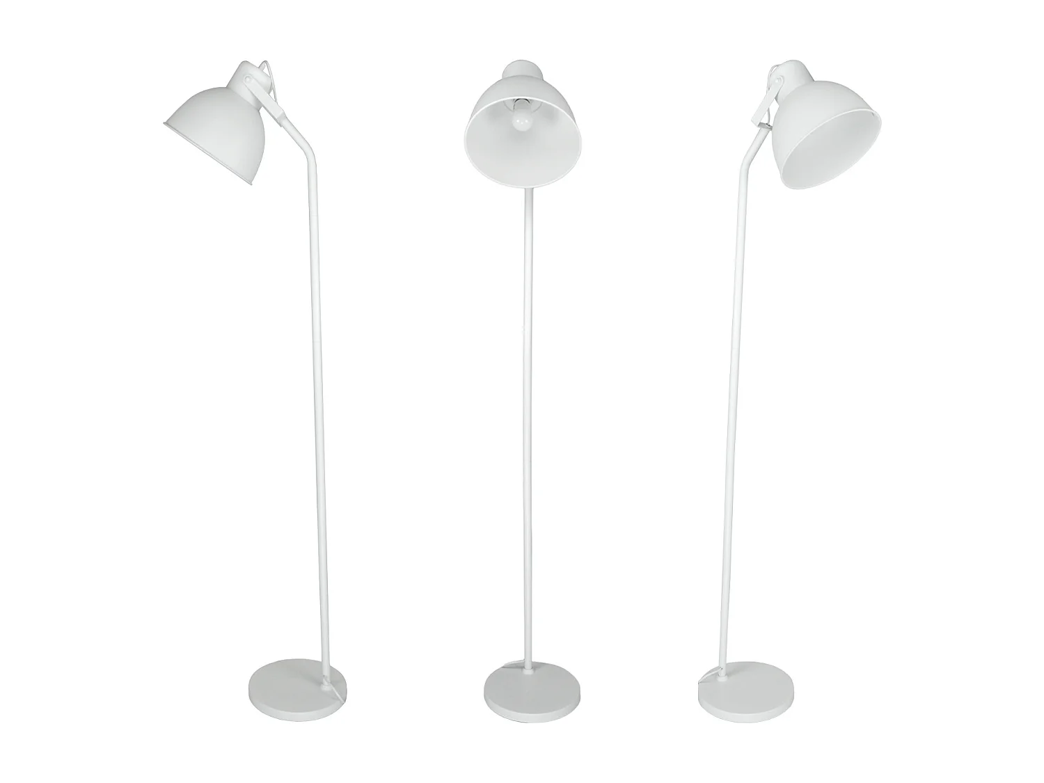 Lampada da terra in metallo bianco, piantana mod. Manhattan