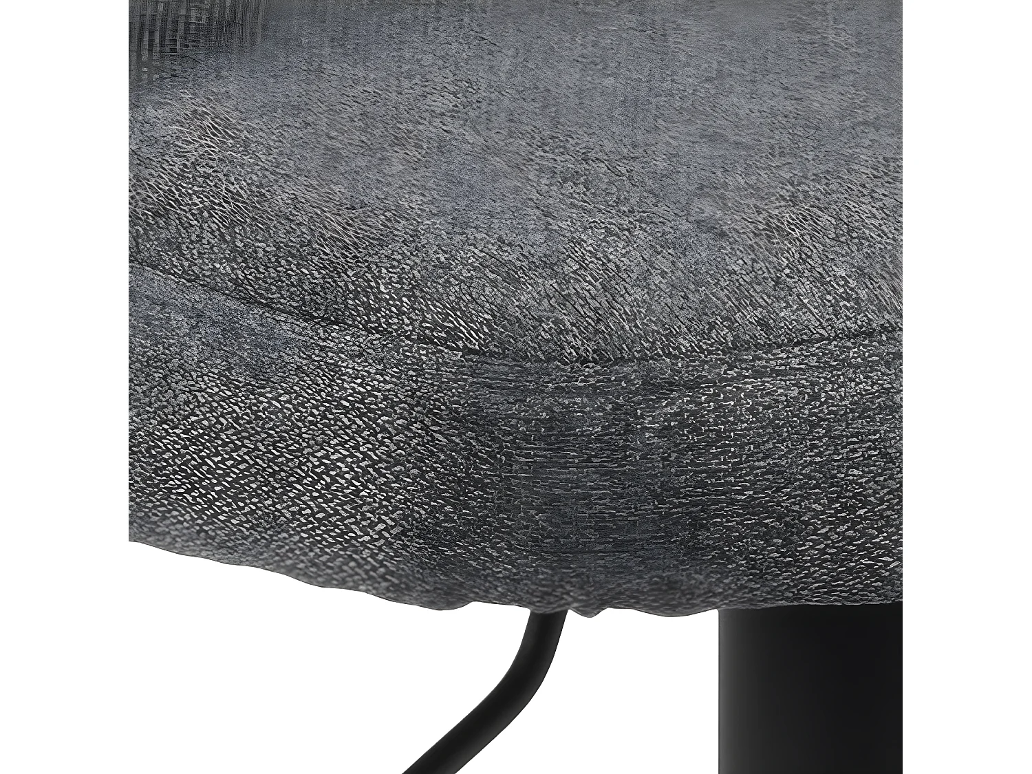 Coryna - Lot de 2 tabourets de bar réglable en tissu et métal H62-84cm - Gris