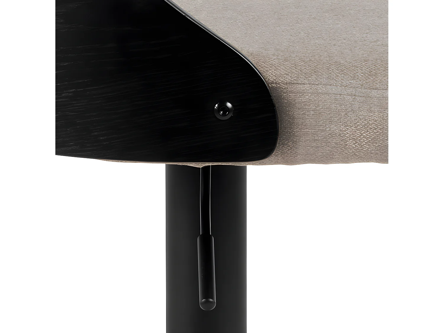 Coryna - Lot de 2 tabourets de bar réglable en tissu et métal H62-84cm - Beige