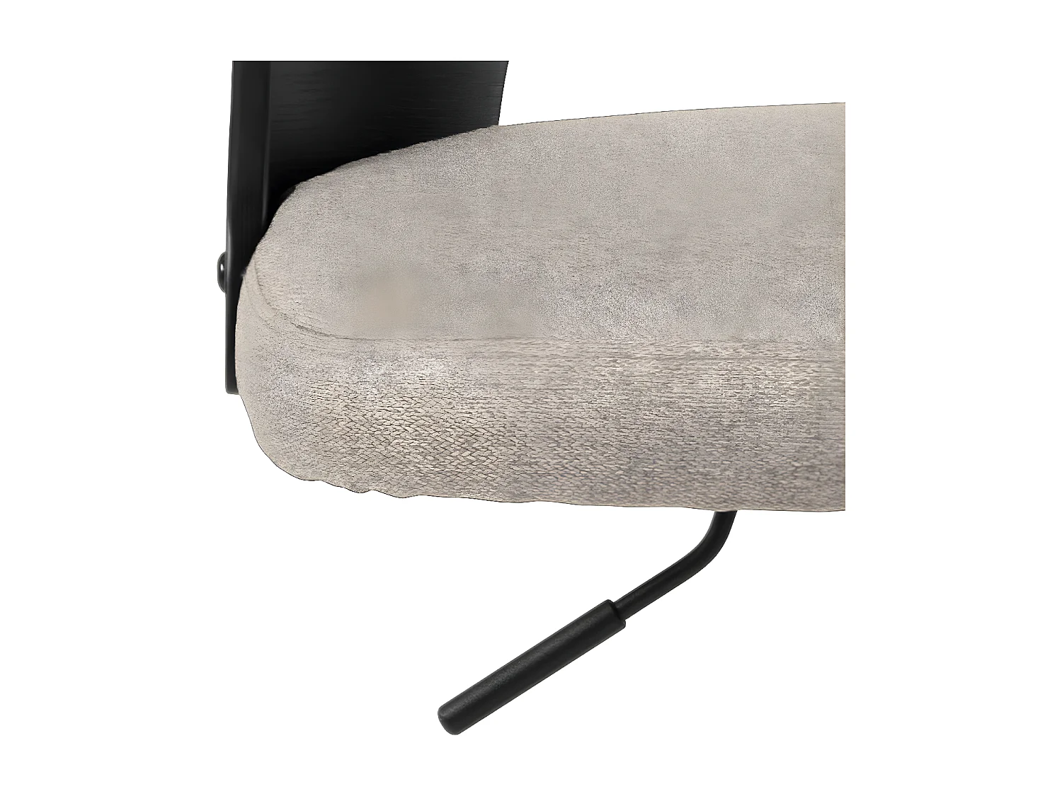 Coryna - Lot de 2 tabourets de bar réglable en tissu et métal H62-84cm - Beige