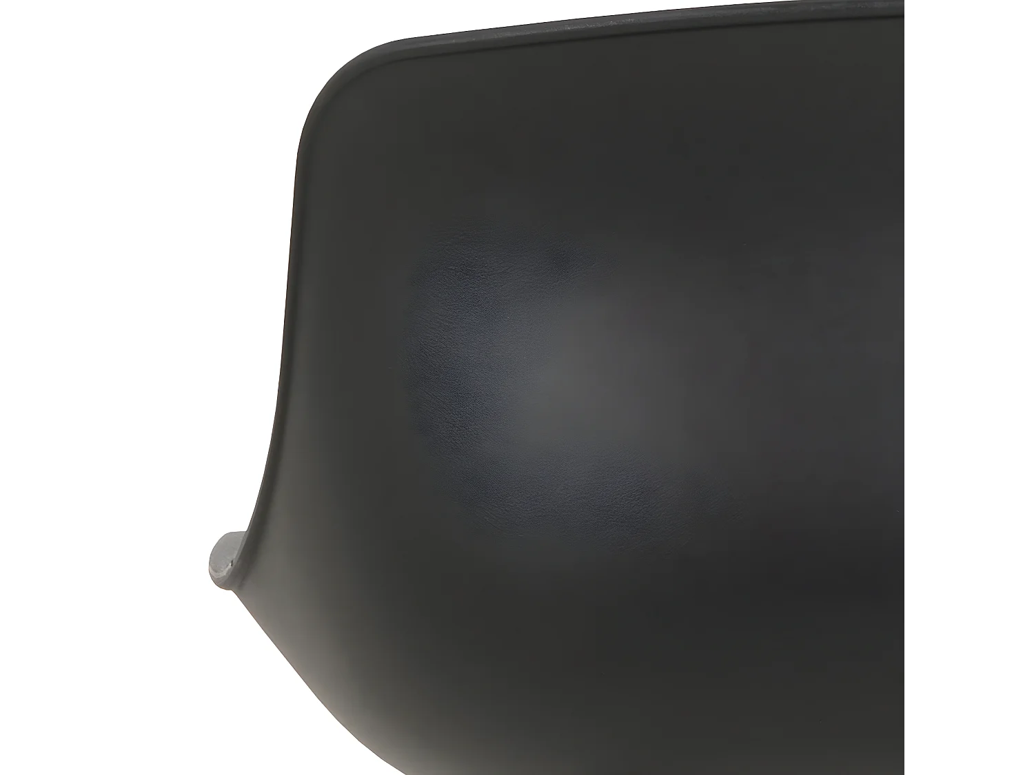 Uranie - Lot de 2 tabourets de bar en simili et métal H66 cm - Noir