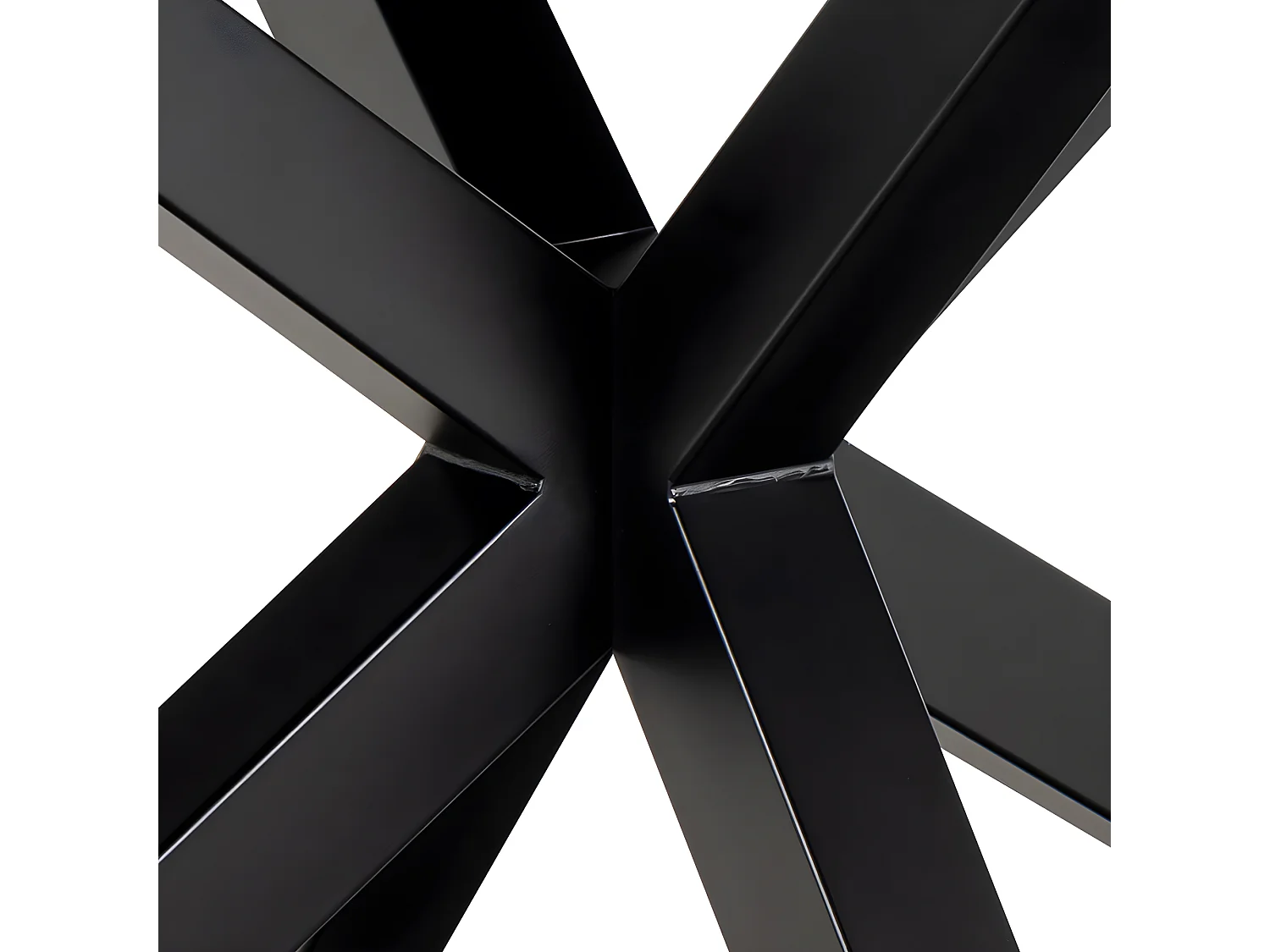 Eurame - Table à manger extensible 6 à 8 places en céramique et métal 168-210x90cm - Blanc