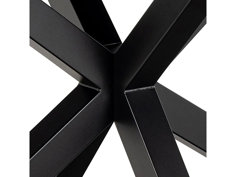 Eurame - Table à manger extensible 6 à 8 places en céramique et métal 168-210x90cm - Blanc