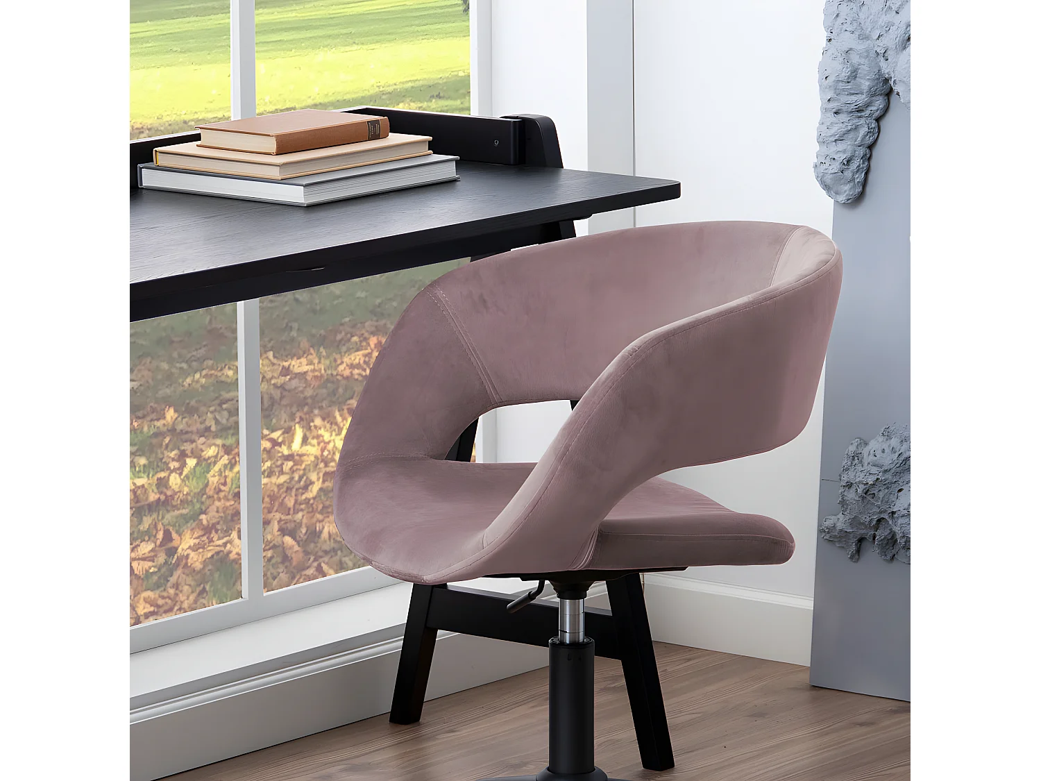 Forbestra - Bureau en bois L127cm - Noir