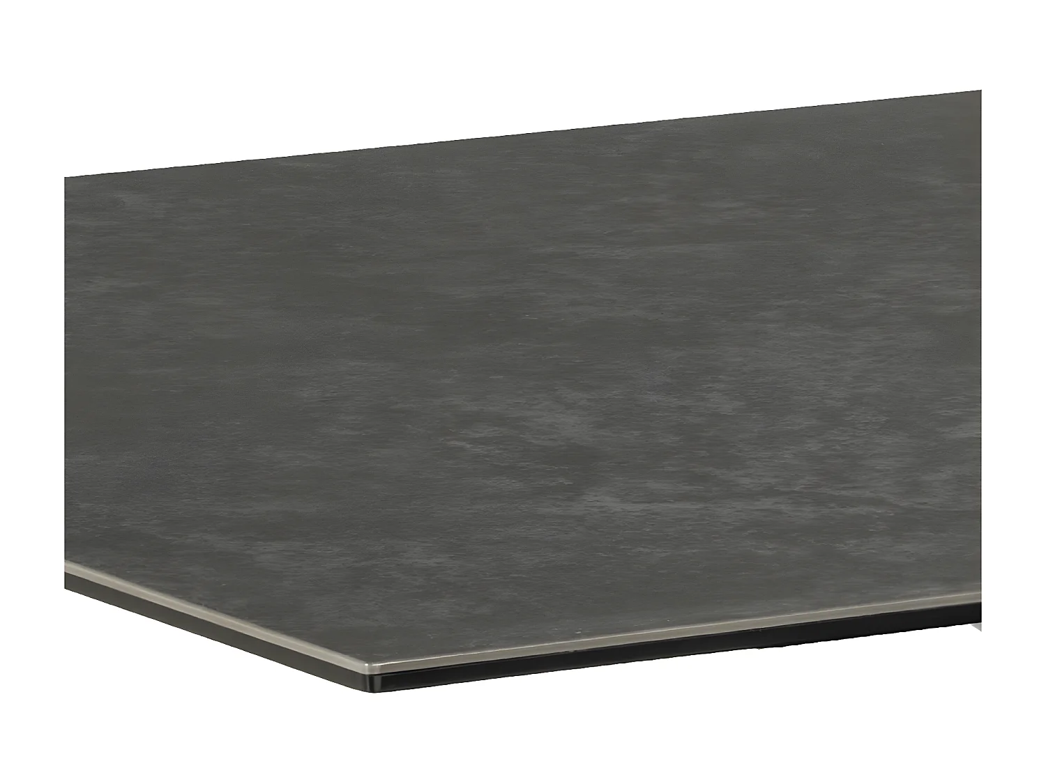 Eurame - Table à manger 8 personnes en céramique et métal - Noir