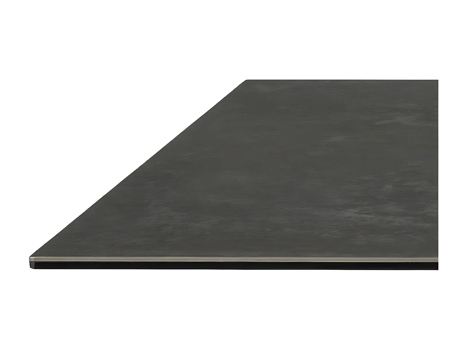 Eurame - Table à manger 8 personnes en céramique et métal - Noir