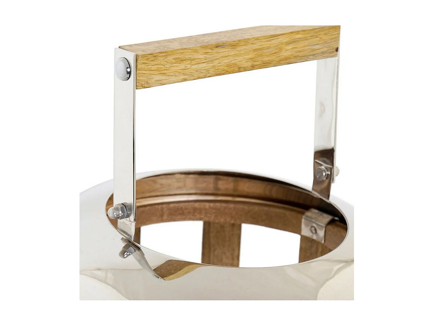 Farol DKD Home Decor Plata Madera Metal (22 x 22 x 32 cm)