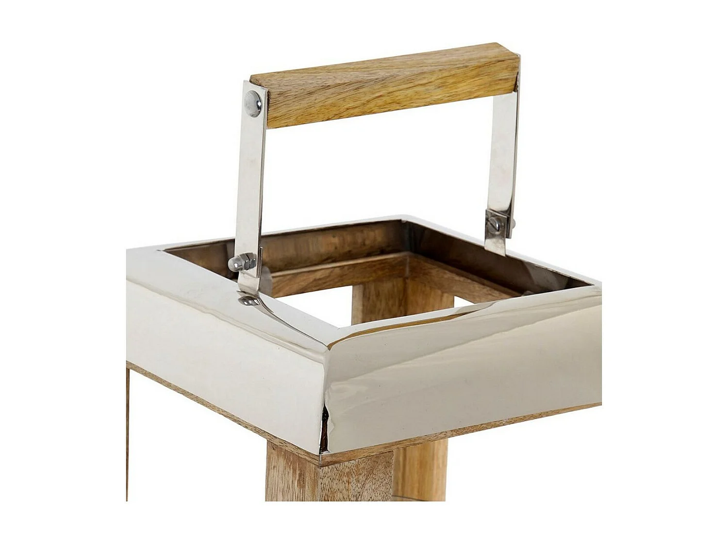 Farol DKD Home Decor Plata Metal Cristal (23 x 23 x 36 cm)