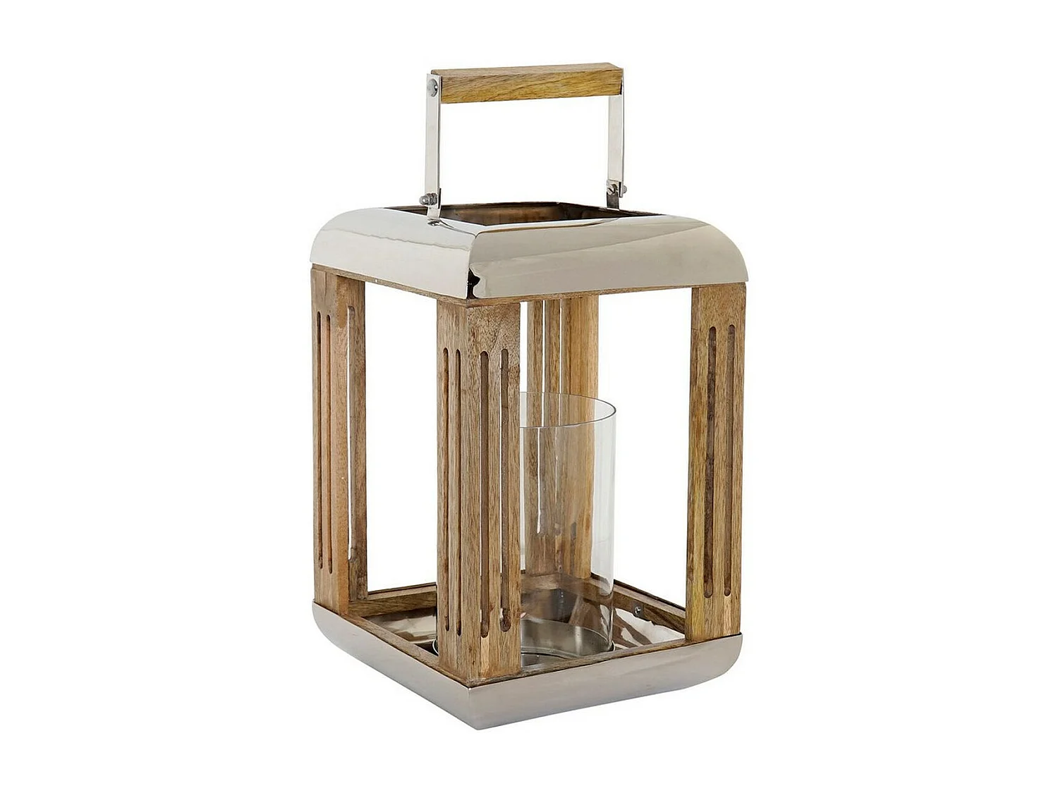 Farol DKD Home Decor Plata Metal Cristal (23 x 23 x 36 cm)