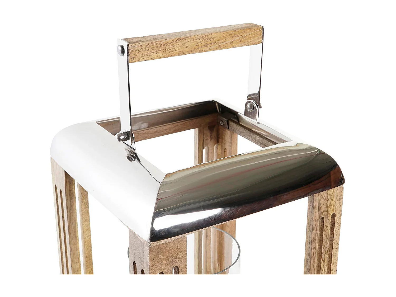 Farol DKD Home Decor Plata Metal Cristal (23 x 23 x 36 cm)