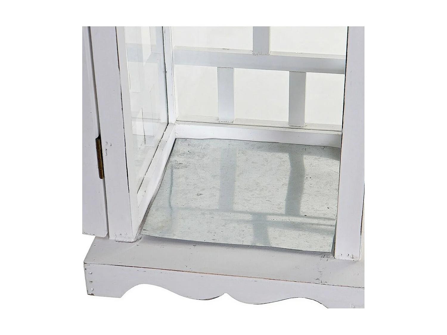 Farol DKD Home Decor Blanco Cristal Pino (22.5 x 22.5 x 47 cm)