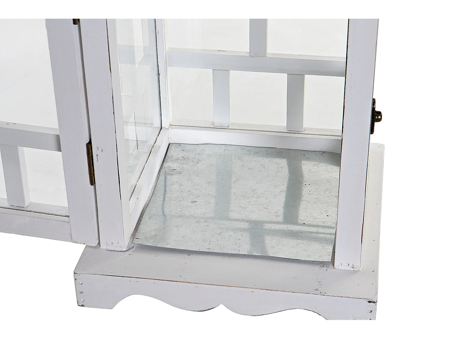 Farol DKD Home Decor Blanco Cristal Pino (22.5 x 22.5 x 47 cm)