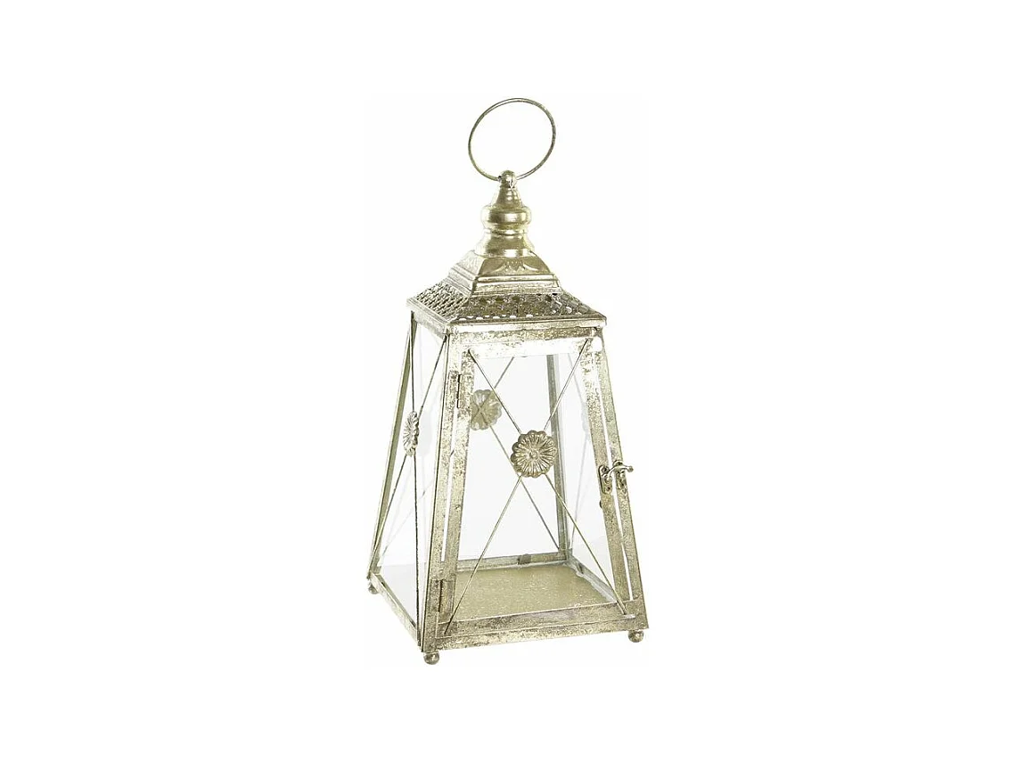 Farol DKD Home Decor Cristal Dorado Metal (18 x 18 x 36 cm)