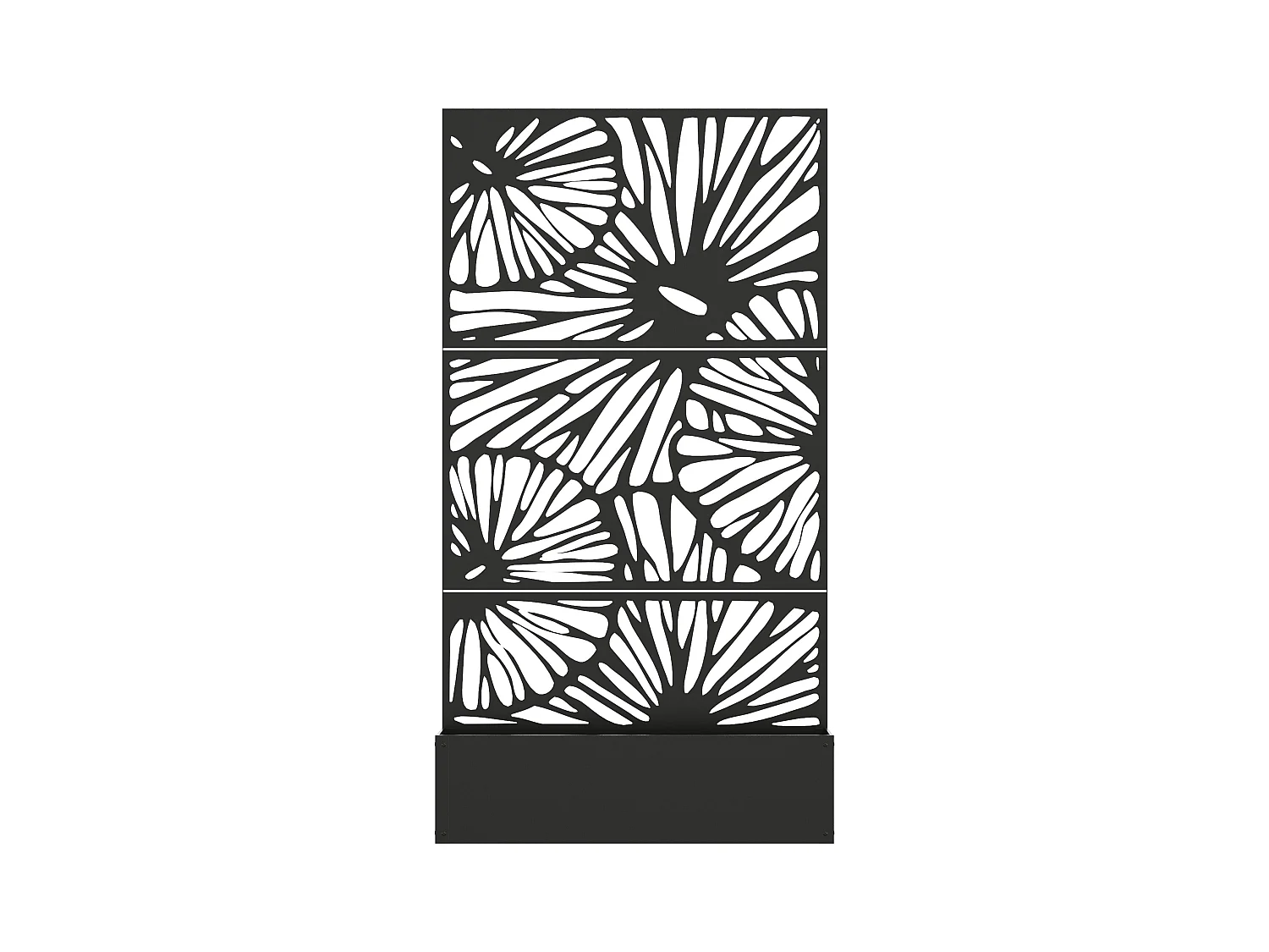 Jardinera con enrejado de diseño - L92 x P32.5 x Alt. 173 cm - negro - ENATAS